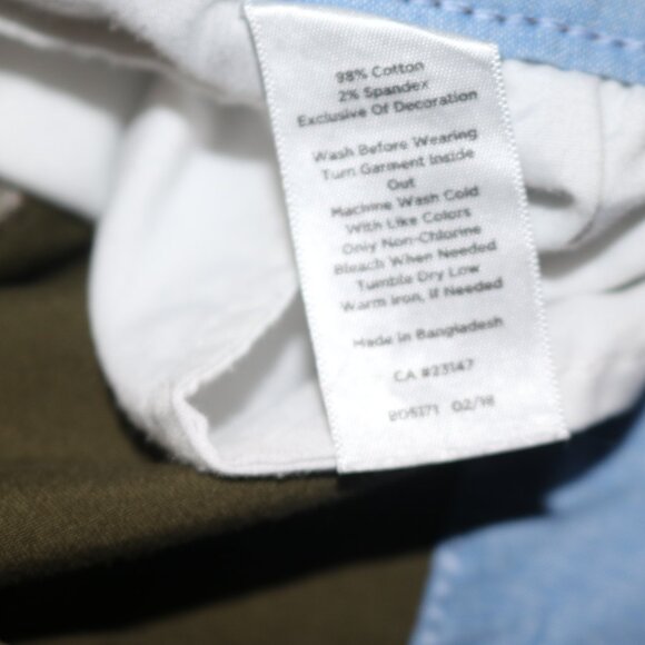 Talbots army green weekend chino pants size 14 Petite - Picture 7 of 7